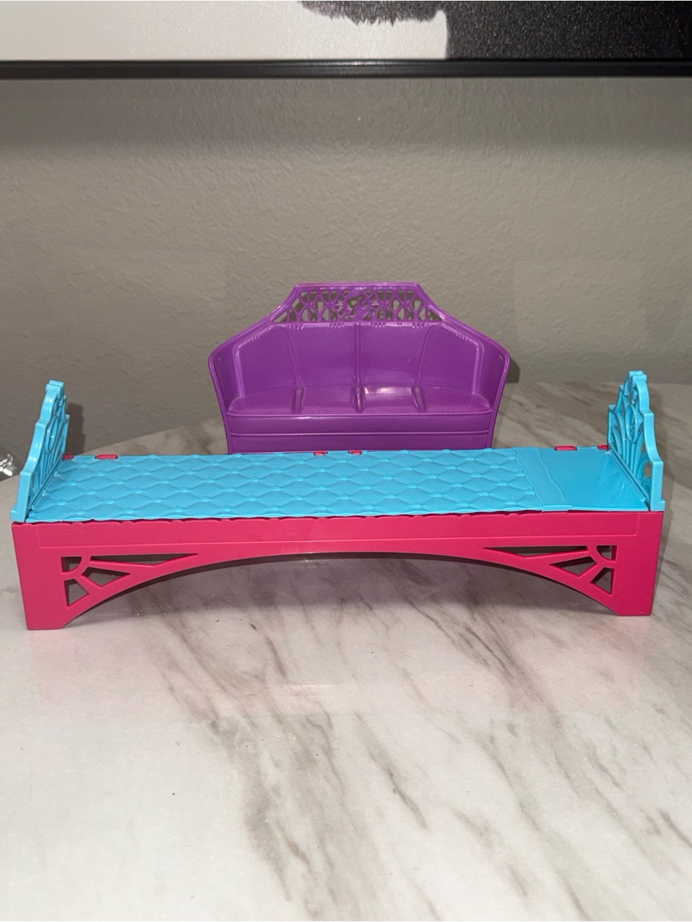 Barbie Mattel purple couch pink daybed